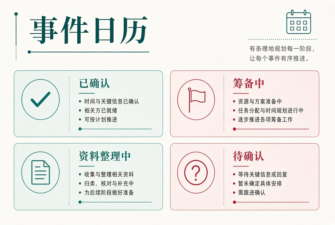 事件日历与资讯整理配图